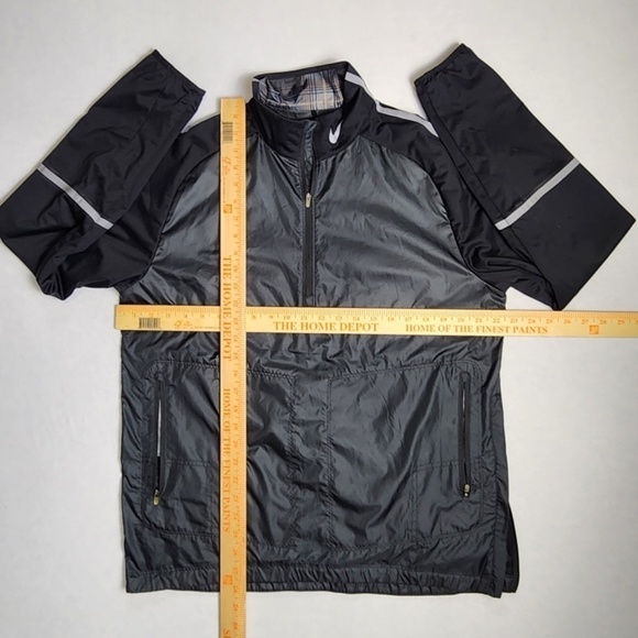 NIKE GOLF- Mens Medium Black Windbreaker Pullover Half /Quarter Zip Jacket - Picture 9 of 9